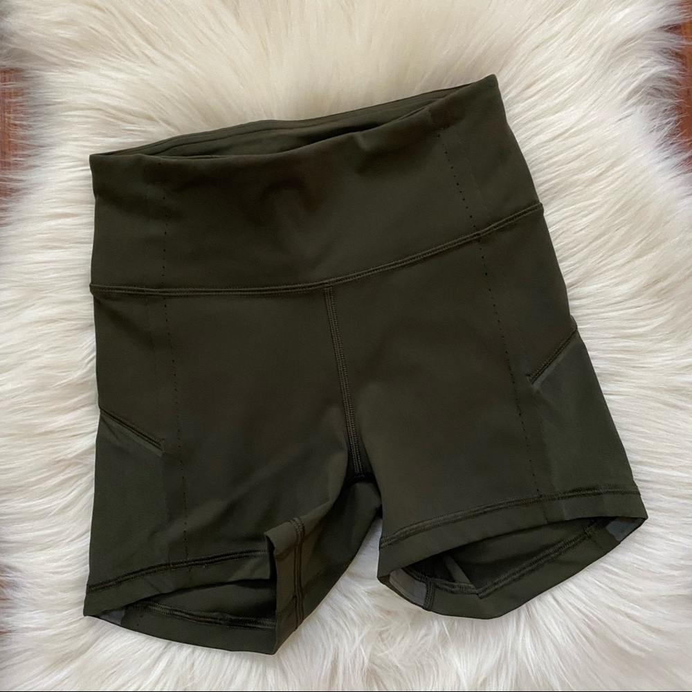 lululemon olive green shorts